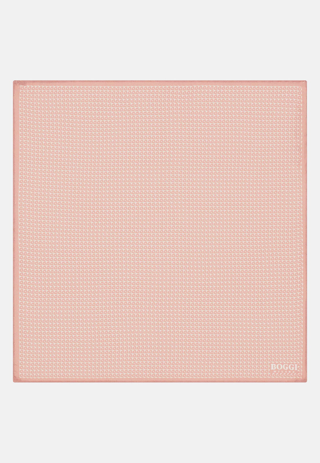 Micro Patterned Silk Pocket Square, Pink, hi-res