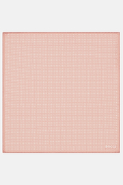 Micro Patterned Silk Pocket Square, Pink, hi-res