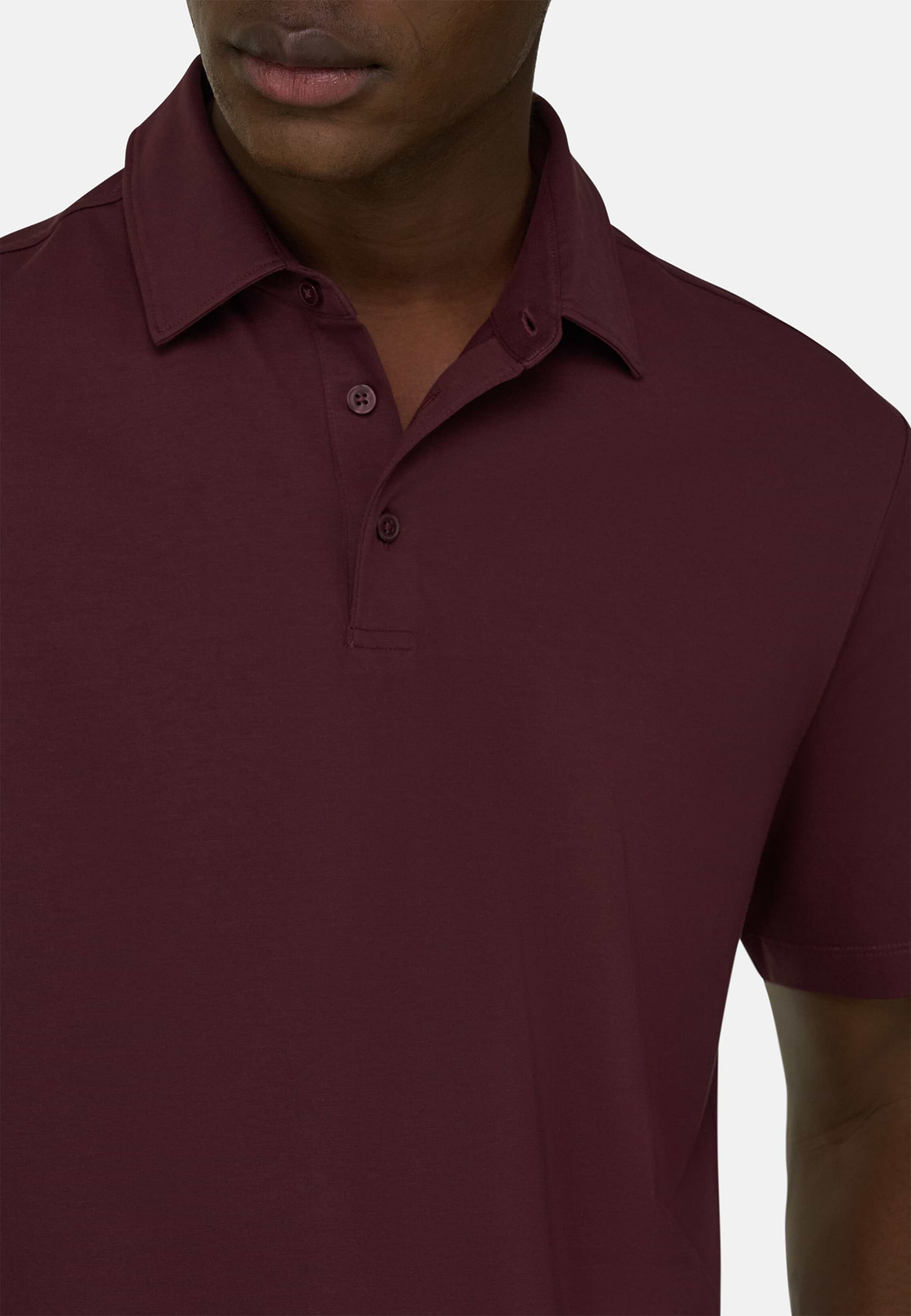 Polo Aus Elastischer Supima-Baumwolle, Burgundy, hi-res, 4