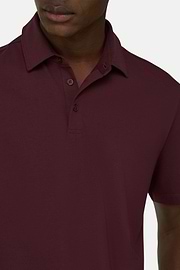Polo Aus Elastischer Supima-Baumwolle, Burgundy, thumb, 4