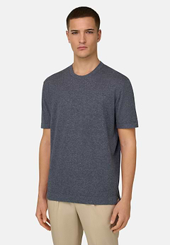 T-Shirt aus Baumwoll-Leinen-Strick