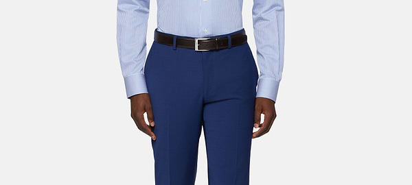 Striped Windsor Collar Shirt Slim, Blue, hi-res