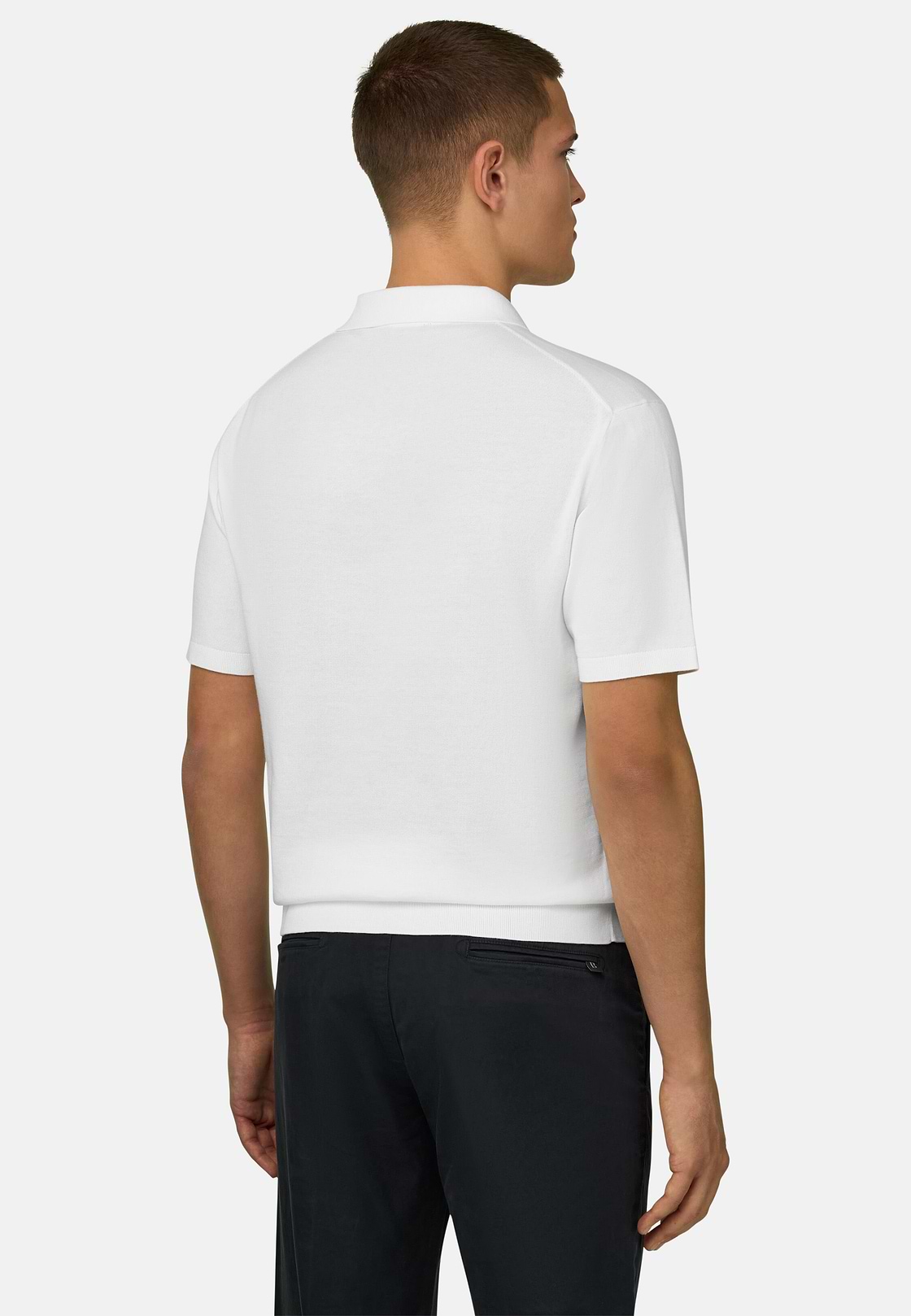 Polo Cotton Crepe, White, hi-res, 3