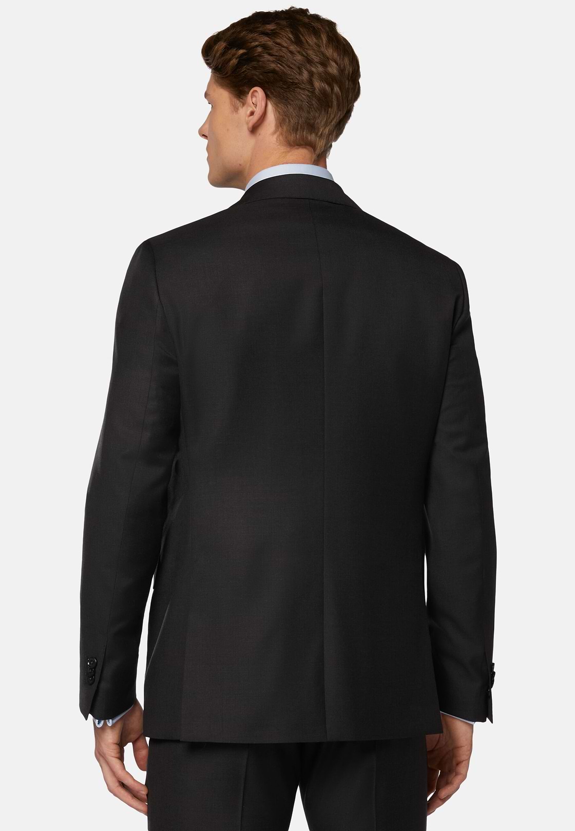 Charcoal Grey Super 130 Wool Jacket, Charcoal, hi-res