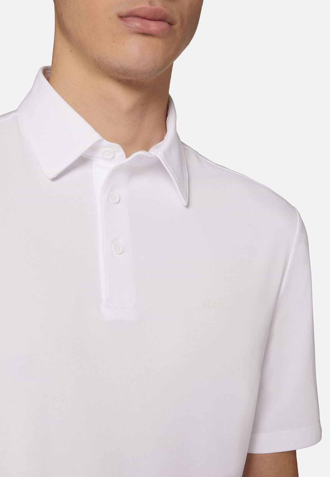 Polo En Coton Supima Stretch, Blanc, hi-res