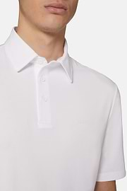 Polo En Coton Supima Stretch, Blanc, hi-res