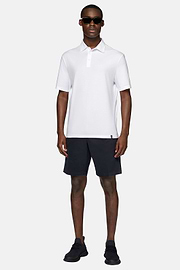 Polo Shirt In Stretch Supima Cotton, White, hi-res