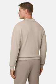 Polo Di Maglia In Cotone Seta, Sabbia, thumb, 3