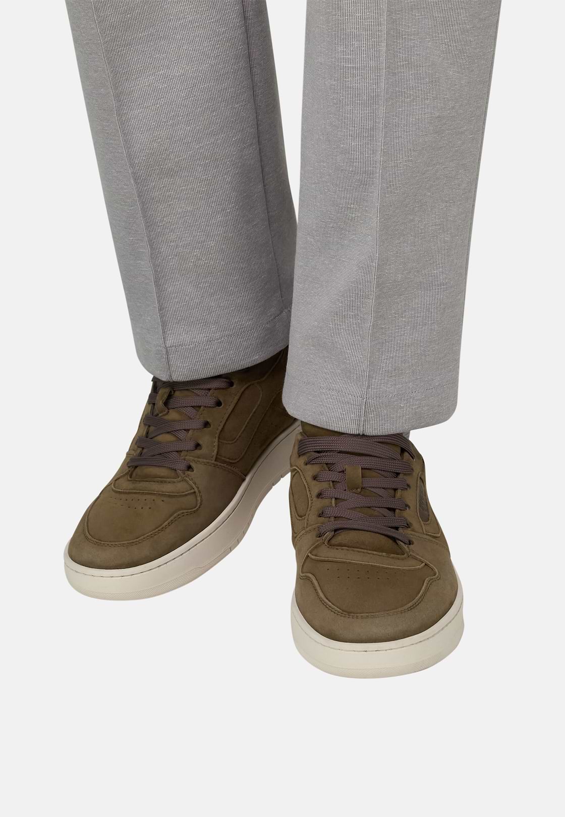 Origin Suede Leather Trainers, Taupe, hi-res, 2