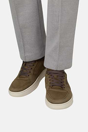 Origin Suede Leather Trainers, Taupe, thumb, 2