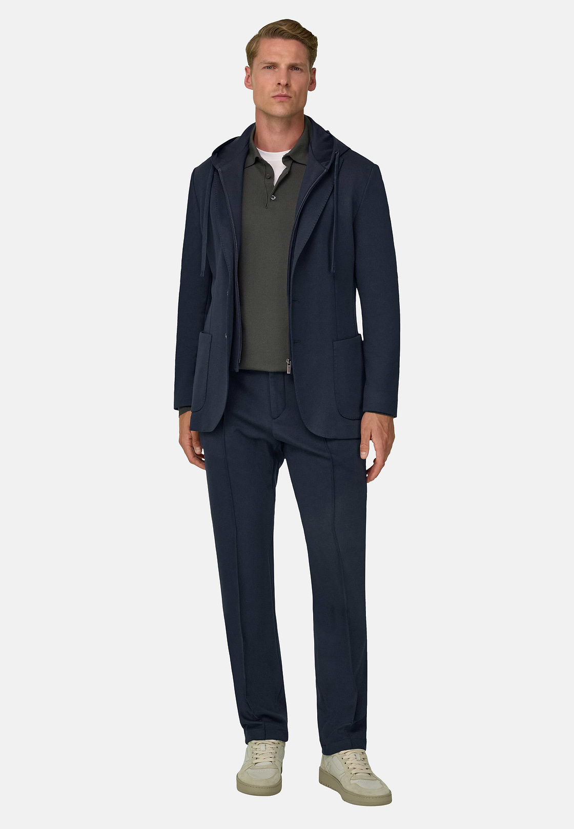 Sweatshirt Blazer Madison in Cotton Blend B Jersey, Navy blue, hi-res, 2