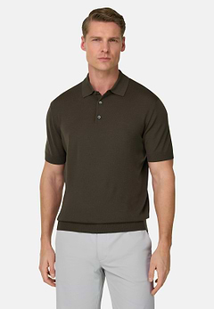 Strick-Poloshirt Aus Superfeiner Wolle