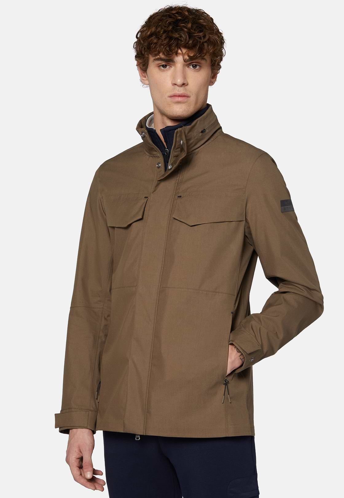 Field Jacket In Cotton Nylon, Taupe, hi-res