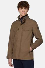 Field Jacket In Cotton Nylon, Taupe, hi-res