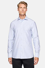 Polo Camicia In Jersey Di Cotone Regular Fit, Azzurro, hi-res