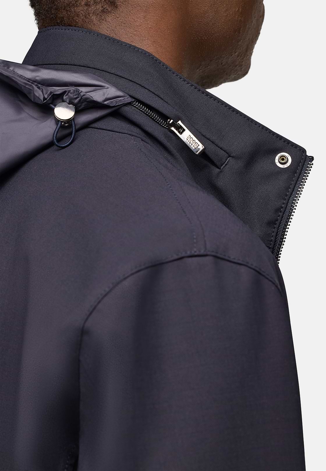 Field Jacket En Laine Technique, bleu marine, hi-res