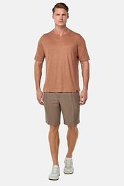 Bermudas in Linen, Taupe, hi-res