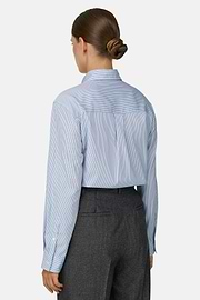 Striped Shirt Open Collar, Light Blue, thumb, 4
