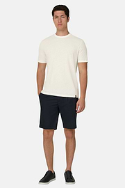 T Shirt Cotton Linen, White, thumb, 2