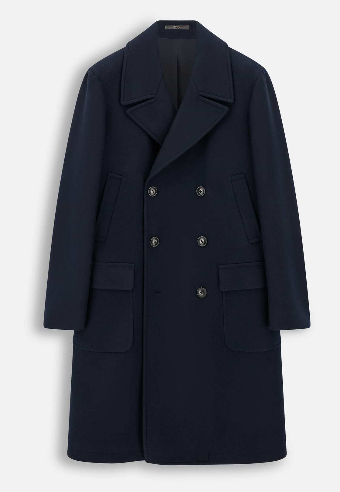 Double-Breasted Wool Coat, Navy blue, hi-res, 6