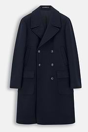 Double-Breasted Wool Coat, Navy blue, thumb, 6