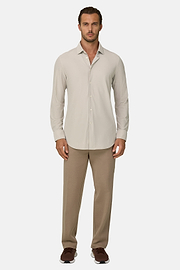Hemd aus Stretch-Nylon B Tech Slim Fit, Beige, thumb, 2