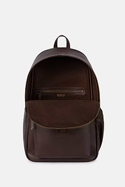 Backpack in Suede Leather, Brown, hi-res