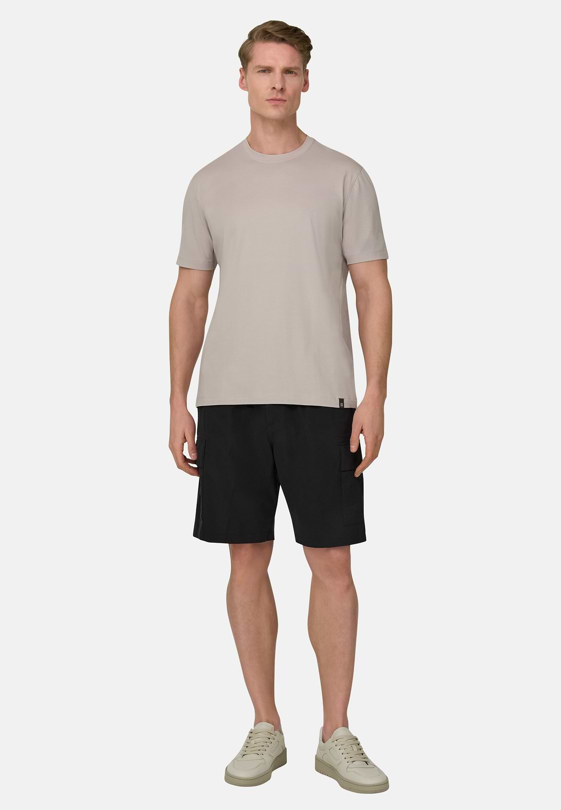 Nylon Bermuda Shorts, Black, hi-res, 3