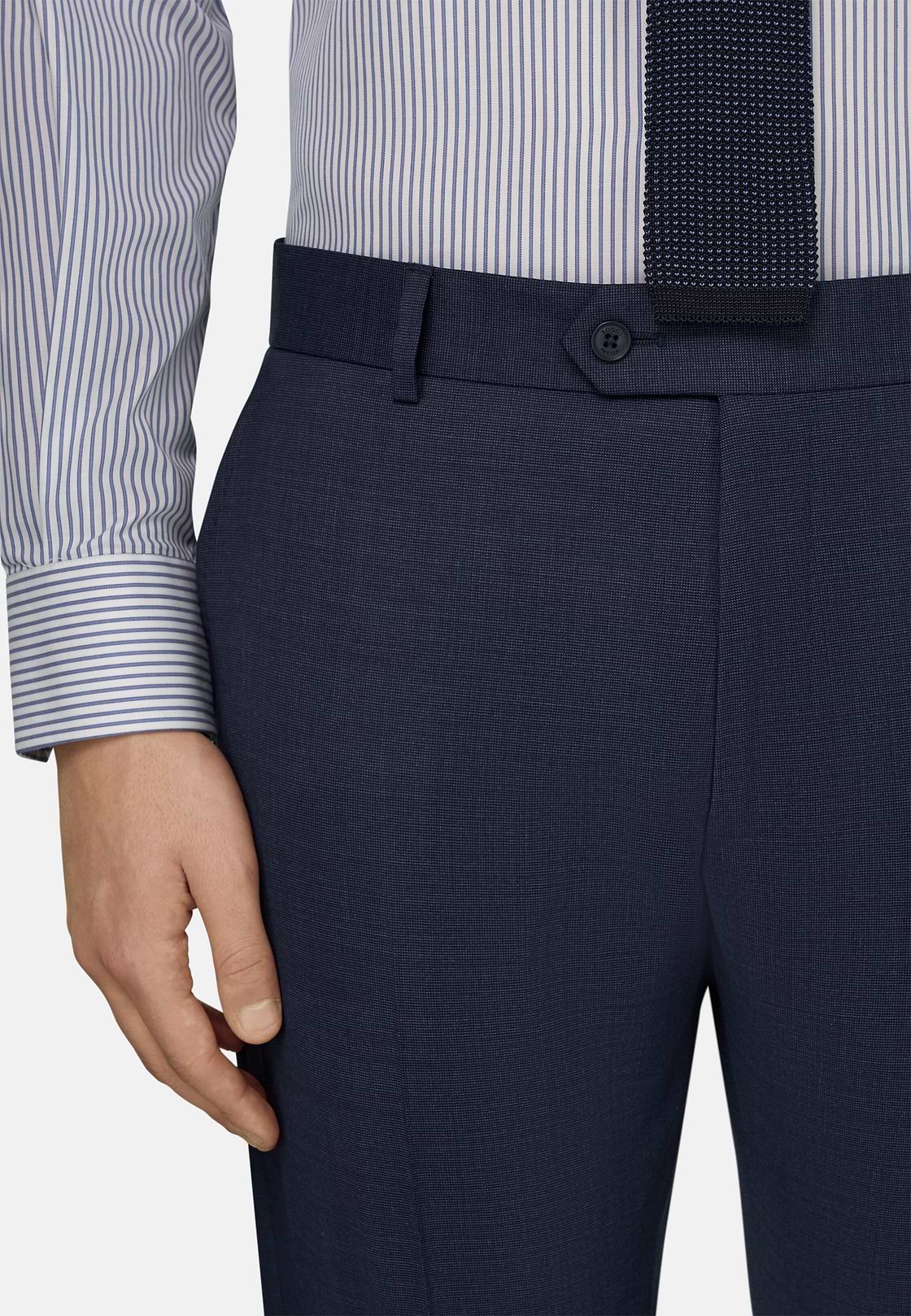 Micro Fancy Wool Stretch Suit, Blue, hi-res, 5