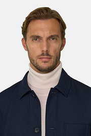 Shacket in Diagonal Wool, Navy blue, thumb, 3