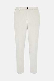 Trousers in Stretch Velvet, Light grey, hi-res