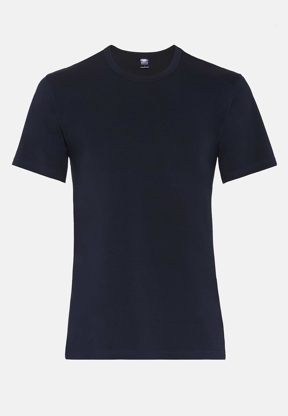 Stretch Cotton Jersey T-shirt, Navy blue, hi-res