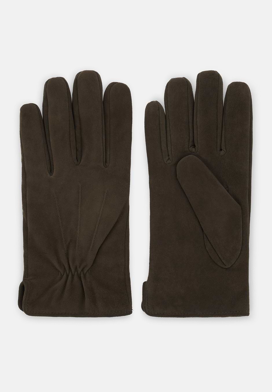 Guantes de Piel de Ante, Marron oscuro, hi-res