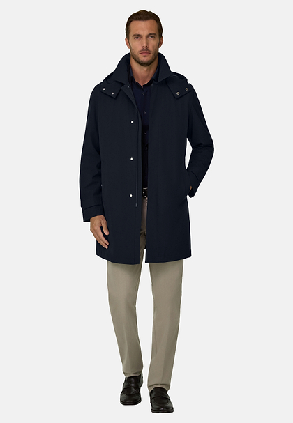 B Travel Technical Nylon Raincoat, Navy blue, hi-res