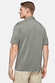 Polo Shirt In Stretch Supima Cotton, Green, hi-res