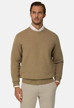 Crew Neck Jumper in Wool Blend