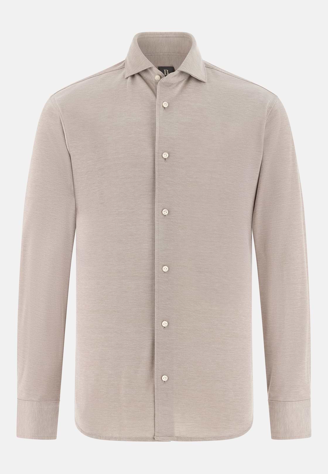 Polohemd Aus Piqué, Taupe, hi-res, 6