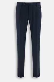 Suit Double-Breasted Patterned Wool Flannel, Navy blue, thumb, 8
