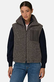Teddy Full-Zip Gilet, Dark Grey, thumb, 1