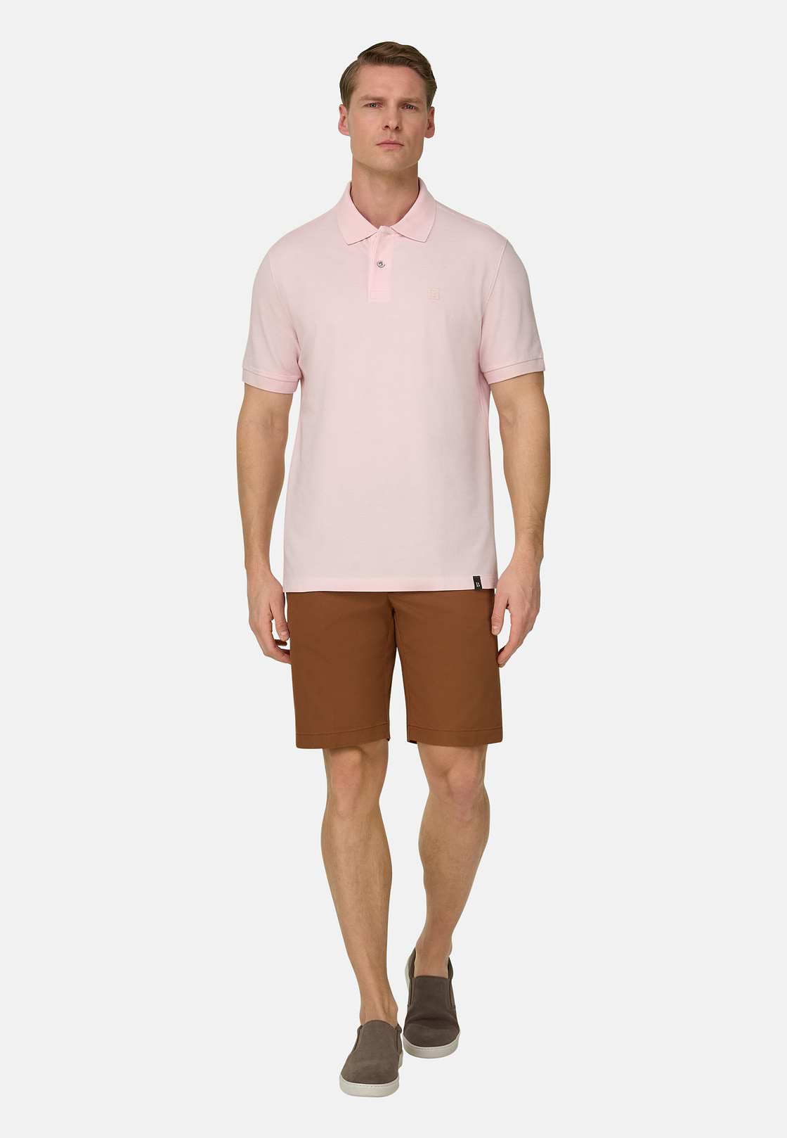 Polo In Pique Di Cotone Regular Fit, Rosa, hi-res, 2