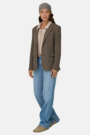 Blazer in Jersey, Brown, thumb, 2