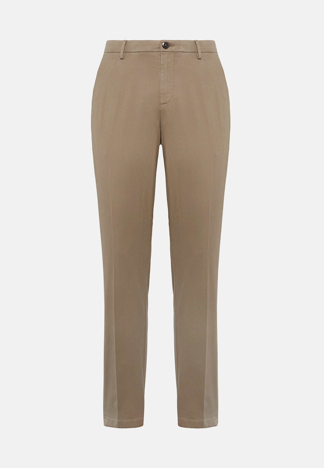 Pantalón De Algodón Elástico, Taupe, hi-res