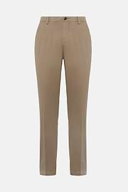 Stretch Cotton Trousers, Taupe, hi-res