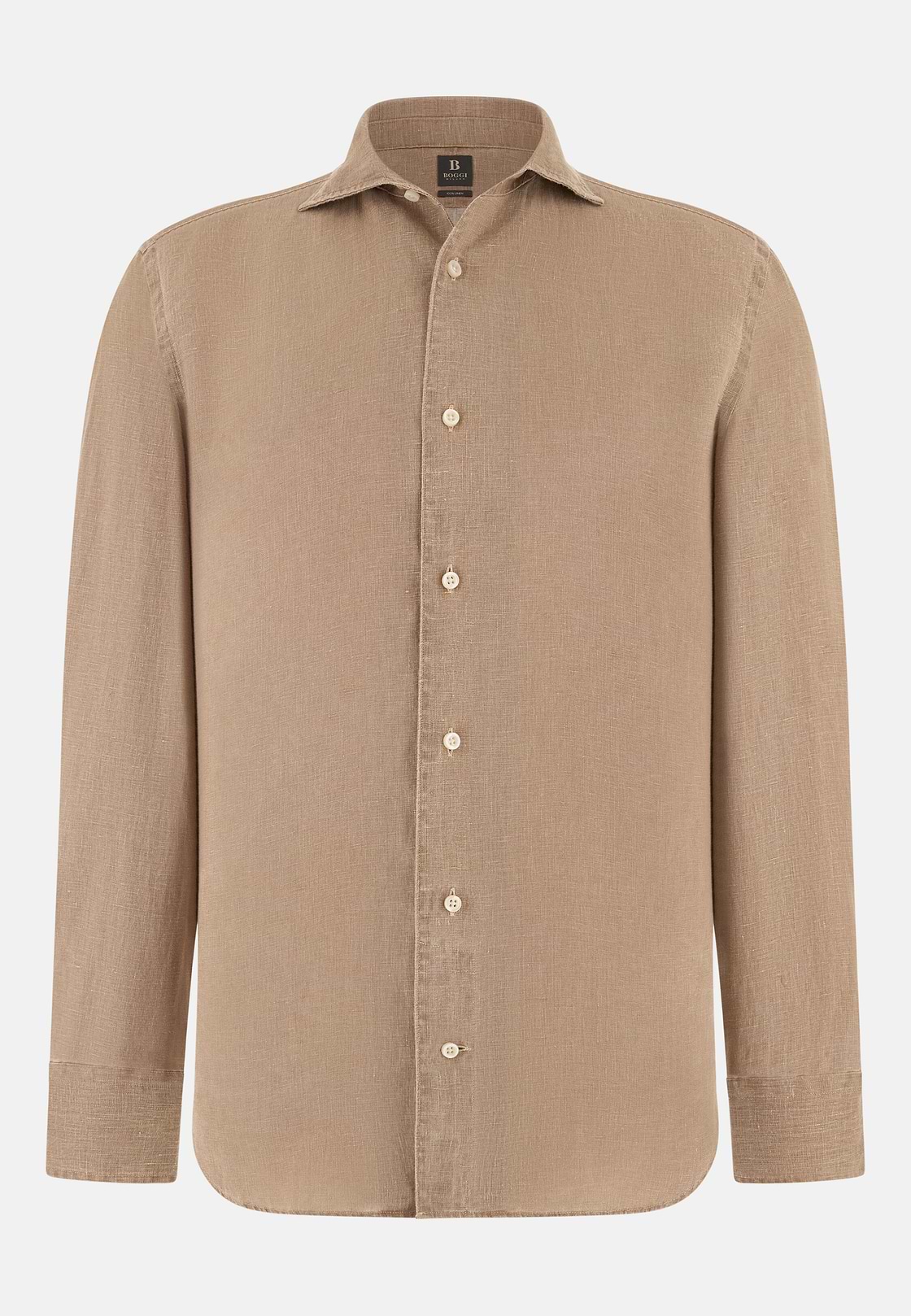 Hemd Aus Leinen Regular Fit, Taupe, hi-res, 6