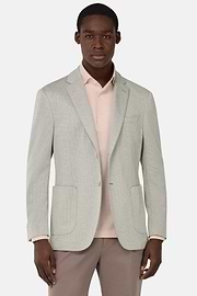 Beige B-Jersey Cotton Blend Jacket, Beige, hi-res