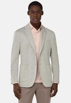 Beige B-Jersey Cotton Blend Jacket