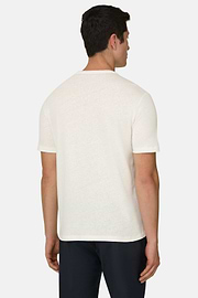 T Shirt Cotton Linen, White, thumb, 3