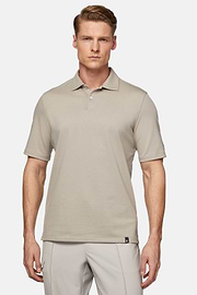 High-Performance Piqué Polo Shirt, Sand, hi-res