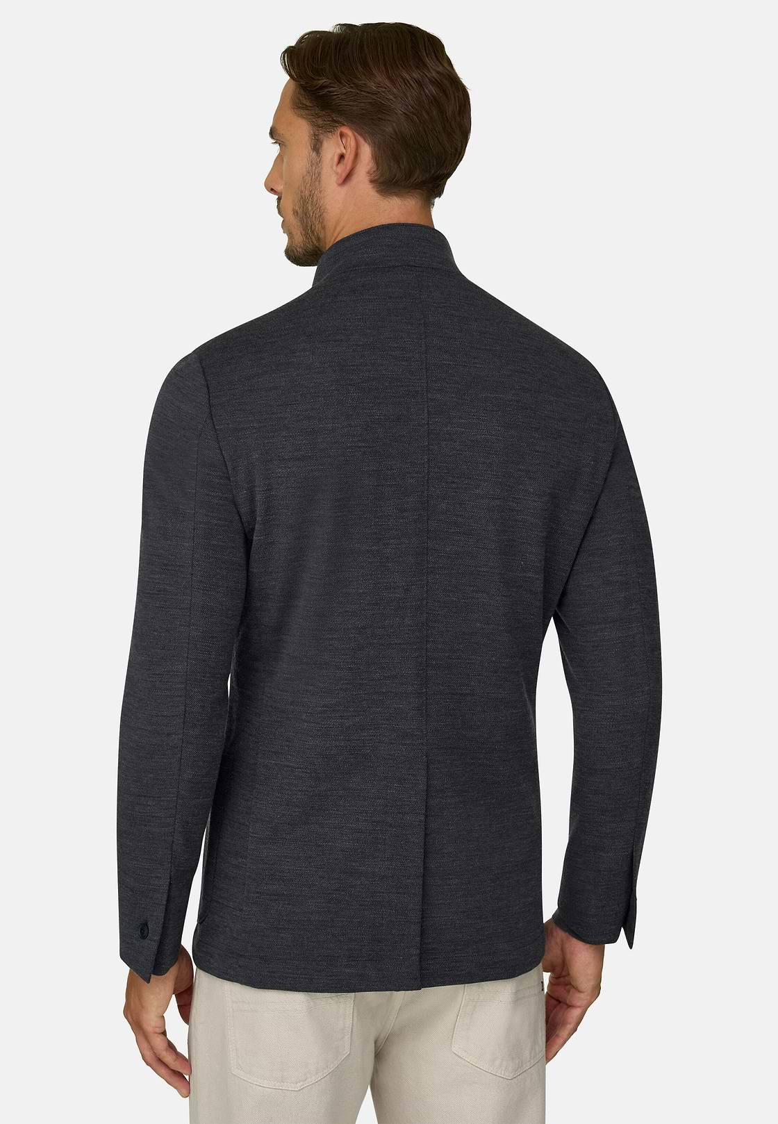 Blazer Diagonal Wool Blend WOOLTECH, Charcoal, hi-res, 4