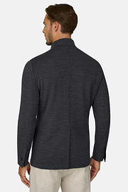 Blazer Diagonal Wool Blend WOOLTECH, Charcoal, thumb, 4